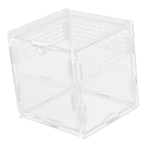 Supvox durchsichtige Boxen für Haustierspinnen Eidechsenträger klare Terrarien Reptilienterrarium Gecko Terrarium Easy putz klare Behälter zum Füttern Spinnenhalter für Haustiere Acryl von Supvox