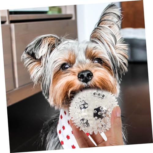 Supvox stacheliges Ballspielzeug Hunde Spielzeug knete Spielzeug hundespielzeuge Leuchtendes Spielzeug Haustier Spielzeug Beißspielzeug für Hunde Zahnreinigungsspielzeug für Hunde Gummi von Supvox