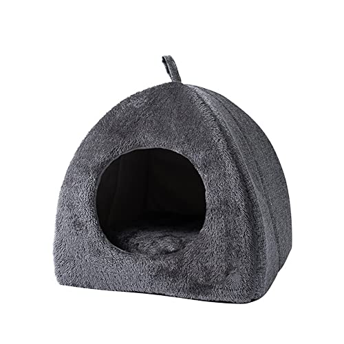 Katzenbett für Indoor-Katzen, Katzenhöhle, Warmes Katzenzelt mit Abnehmbare Waschbare Kissen Katzenhaus mit Flauschiges Plüsch Kätzchenbett Dreieckiges Katzenschlafplatz für Katzen und Kätzchen von Surakey