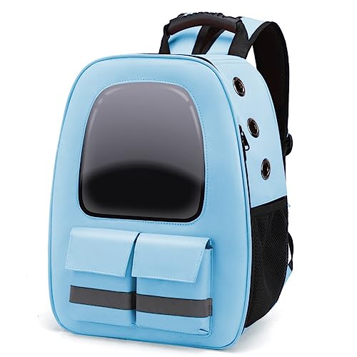 Surakey Haustier Rucksäcke für Katzen und Hunde, Atmungsaktive Katzentasche Hundetasche,Tragbare Haustier Rucksack mit Atmungsaktivem Netz,Hund Rucksack,Halten Sie Haustiere bis zu 6/8kg,Blau von Surakey