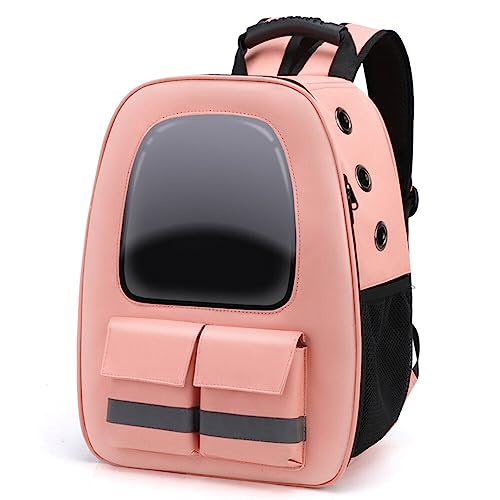 Surakey Haustier Rucksäcke für Katzen und Hunde, Atmungsaktive Katzentasche Hundetasche,Tragbare Haustier Rucksack mit Atmungsaktivem Netz,Hund Rucksack,Halten Sie Haustiere bis zu 6/8kg,Rosa von Surakey