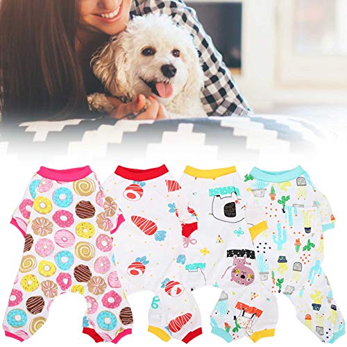 Surebuy Haustier Overall, 4 Stück weiches und bequemes Baumwollmaterial Stilvolles und schönes Design Hundebodys für Hunde für den Urlaub(XL) von Surebuy