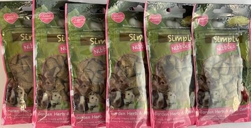 Simply Knabbereien für kleine Tiere, Kräuter- und Apfelkissen, 50 g, 6 Stück von Surrey Feed