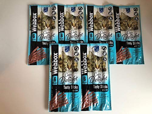 Surrey Feed Webbox Lecker Sticks Katze Leckerli - Dorsch (Packung 3) von Surrey Feed