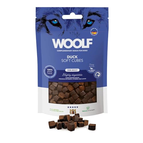 Woolf Duck Soft Cubes Hundeleckerlis, 100 g, Einzelpackung von Surrey Feed