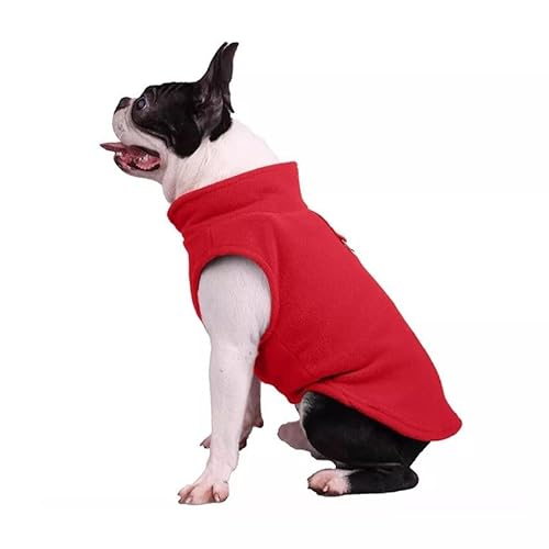 Surtep Fleece-Sweatshirt für Hund mit Leine - Rot von Surtep