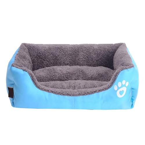 Surtep Sofa Hunde- und Katzenbett - rechteckiges Tierbett für Hunde und Katzen, Blau, L von Surtep