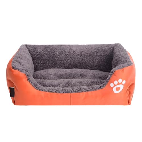 Surtep Sofa Hunde- und Katzenbett - rechteckiges Tierbett für Hunde und Katzen, Orange, M von Surtep