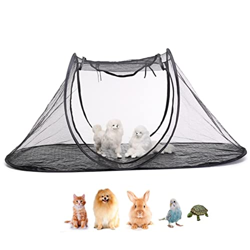 PET Zelt Outdoor 120x63x50 cm Welpe Stift Pet Gehege Zelt Faltbares Gartenkatze Zelt Mesh Hund Camping Zelt für die Gartenterrasse im Sommer von Suxdlan