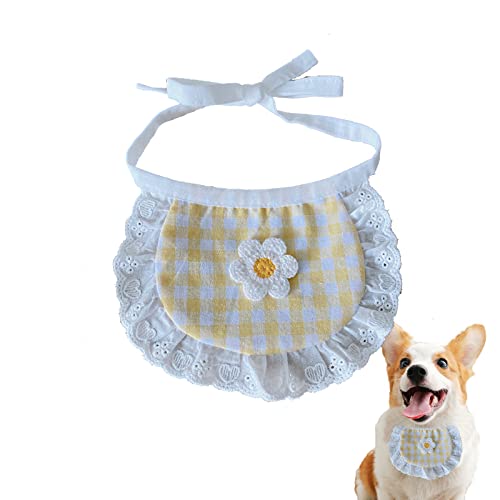 Bandana für Hunde, Lätzchen für Haustiere, Decke, dreieckig, Lätzchen, verstellbar, Bandana für Hunde, Katzen, Tiere (Gelb) von Suxgumoe