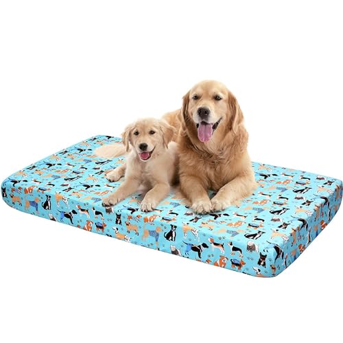 Hundebettbezug – 132 x 71 x 12,7 cm Hundebett-Ersatzbezug, waschbar, wiederverwendbar, Hundebettauskleidung – Hundebettbezüge Haustierbettmatratze mit abnehmbarem waschbarem Bezug von Suyfhdc