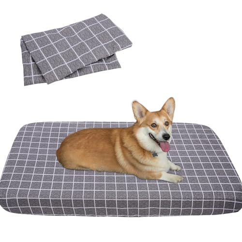 Suyfhdc Hundebett-Bezug, Hundebett-Ersatzbezug, Baumwoll-Hundematratzenbezug, große Hundebetten mit waschbaren Bezügen, 147,7 x 71,1 cm, leicht zu entfernen von Suyfhdc