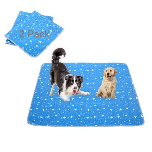 Suyfhdc Waschbare Urinierpads für Hunde, 2 Stück, Wiederverwendbare Urinierpads, 45,7 x 61 cm, Wiederverwendbare Haustier-Trainingspads, Wiederverwendbare Welpenunterlagen, Hundetrainingspads mit von Suyfhdc