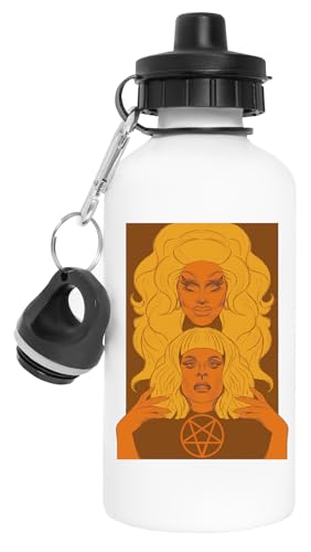 Trixie Und Katya Orange Weiße Wiederverwendbare Wasserflasche Aus Edelstahl von Suzetee