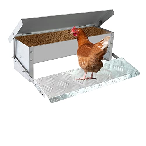 5 kg Automatischer Huhn-Futterspender für Hühner, rattensicherer Geflügel-Futterspender, kann 4–6 Hühner füttern, geeignet für Hahn, Fasan und Ente im Freien, Hühnerhaus, großer Geflügel-Futterspender von Svauoumu