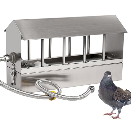 Svauoumu Edelstahl Automatische Huhn Waterer Huhn Wasser Feeder, Automatische HüHnerträNke, HüHnerträNke FüR Wachteln, Tauben, Kleine KüKen, Papageien, Automatische DIY-GeflüGelträNke von Svauoumu