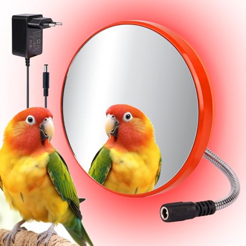 VogelkäFig Heizung für Nymphensittiche, 18W Parrot Warmer, Anti-Bite Power Cord Protection für Papageien, Pfaue und Nymphensittiche, Hamster, Vogel Sitzplattformen von Svauoumu