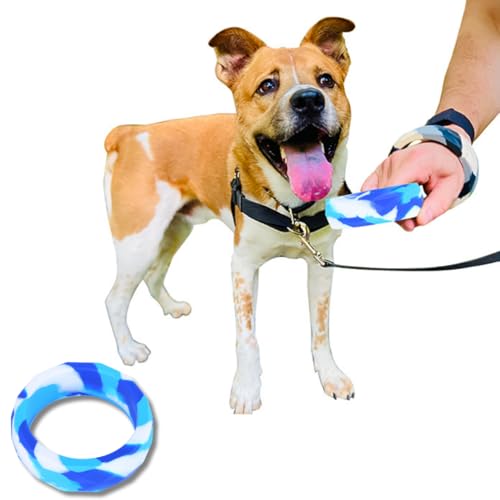 Sweet Paws Welpen-Kauspielzeug zum Zahnen – Tragbares Silikon-Beißring-Hundespielzeug für aggressive Kauer – langlebiges Welpenspielzeug für kleine/mittelgroße/große Hunde (Blueberry Smoothie) von Sweet Paws