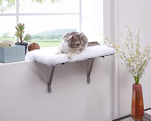 sweetgo Katzen-Fenstersitzstange für Katze, lustiger Schlaf, DIY, Kätzchen-Schweller, Fensterstange, waschbarer Schaumstoff-Katzensitz von SweetGO corporation