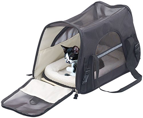 Sweetypet Hundetasche: Hand- & Auto-Transporttasche für Haustiere bis 8 kg, 45 x 28 x 22 cm (Hundetasche Auto, Hundekorb, Transportbox Katze) von Sweetypet