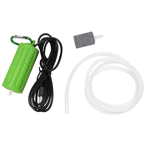 Swiixxer USB Mini Belüftungspumpe Luftpumpe Aquarium Belüfter Ultra Leise Mini Fisch Tank Zum Angeln Sauerstoffpumpe —— Grün von Swiixxer