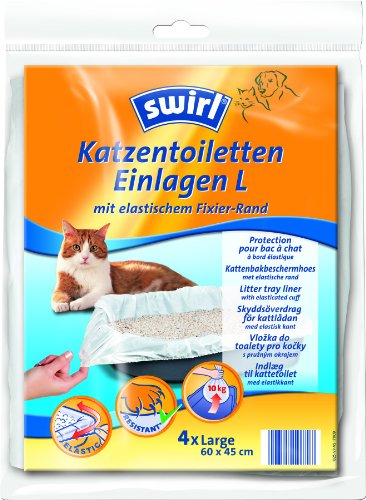 Swirl Katzentoiletten Einlage Größe L, 4 Stück, 60 x 45 cm von Swirl