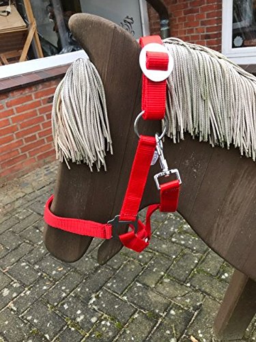 Swiss Horse Nylon Halfter einfach verstellbar, rot, Warmblut von Swiss Horse