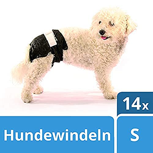 SwissPet Einweg-Hundewindeln für Welpen, Rüden und Hündinnnen, Größe S - 14 Stück von SwissPet
