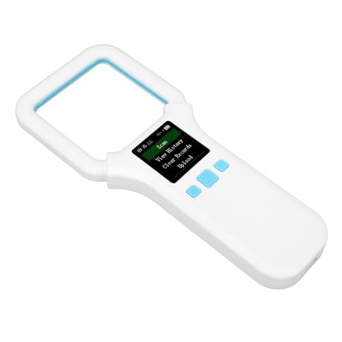 Sxhlseller Haustier-Mikrochip-Scanner, Wiederaufladbarer Haustier-Chip-Leser-Scanner, 134,2/125 kHz Dual-Frequenz-Tier-ID-Mikrochip-Scanner für Hunde- und Katzenmarken-Scanner-Lesegerät, von Sxhlseller