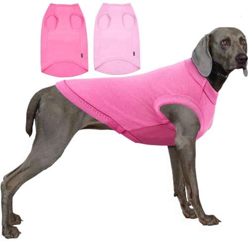 Sychien Hundehemd für große Hunde, blanko, einfarbig, rosa, Baumwollhemden für Labrador, XXXL, Rosa von SyChien