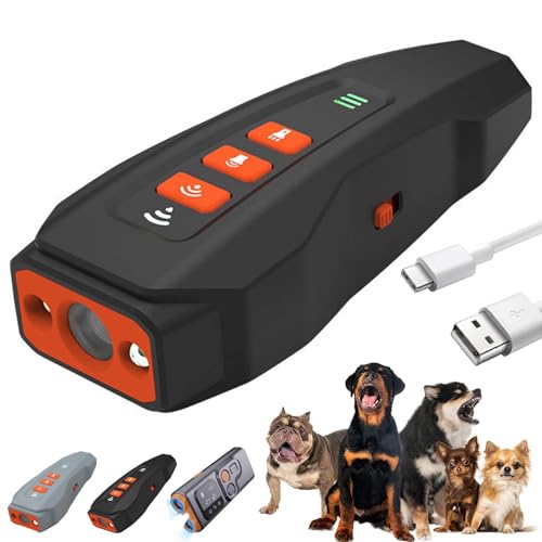 Syeefula BarkGuard - Bark Guard Anti Barking Device for Dogs, Barkguard for Dogs, Bark Guard for Dogs, Dog Bark Deterrent Devices with LED Flashlight, Double Head High Power HD Display (Black-B) von Syeefula