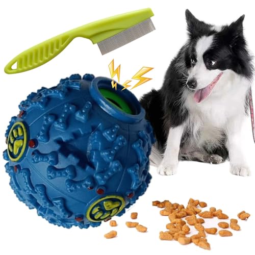 Syeefula Pawcia Giggle Ball, Pawcia Giggle Sound Dog Ball, Giggle Sound Dog Toy, Giggle Ball, Pawcia Dog Ball, Dog Feeder Toy Interactive Game for Dogs Fill with Food Dogs Food Dispenser (L,Blue) von Syeefula