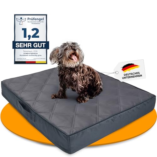 Orthopädisches Hundebett [Wasserdicht] - Die neue Lieblings-Hundematte deiner Fellnase, Rutschfestes Hundekissen, Hundekörbchen, Hundekorb, Bezug waschbar | Kleine bis große Hunde - 70x60x8 cm von SympaTierisch