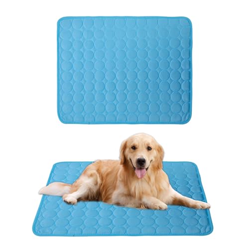 Symphonyw Kühlmatte für Hunde, Sommer Kühlkissen rutschfeste Hundematte, Hundekühlmatte Katzen Kaltgelpad für Große Haustiere oder Mensch (L (70 * 55cm)) von Symphonyw