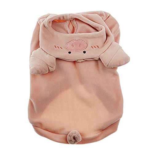 Hunde Winter Pullover Katze Warme Kleidung Haustier Kostüm Schweinchen Cosplay Atmungsaktiv Weich Katze Hund Winter Warme Kleidung für Katzen oder Hunde in der kalten Jahreszeit - S von Sytaun