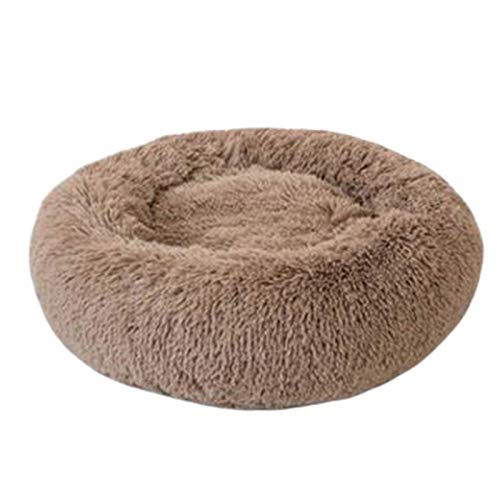 Selbstwärmendes Hundebett Katzenbett, Winter Haustier Katzen Hund Welpe Warme Runde Kissen Matte Bett Haus Weiche Zwinger Nests Indoor Schlafbett für Hunde und Katzen - Kaffee XS von Sytaun