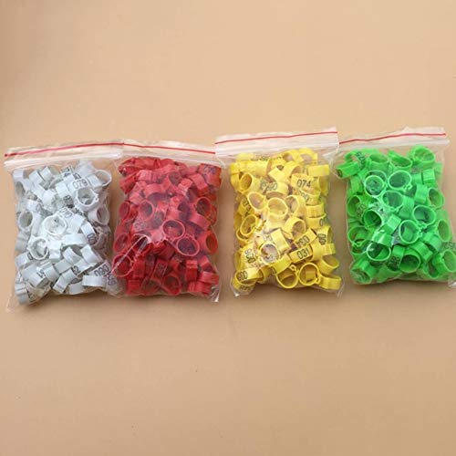 Sytaun 100 Stück Kunststoff Vögel Geflügel Tauben Papagei Wachtel Tauben Bein Fuß Fuß Clip Ringe Rot 12mm 100pcs von Sytaun