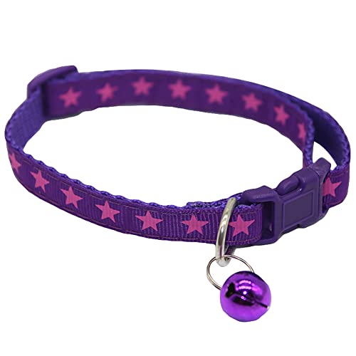 Sytaun Fashion Star Halsband mit Schnalle und Glöckchen für Katzen und Hunde, Violett von GONDMAX