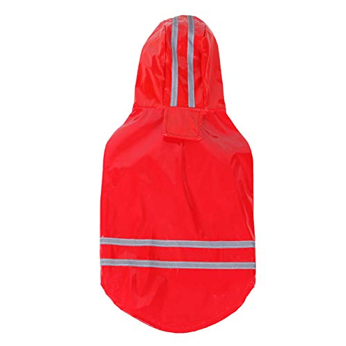 Sytaun Haustier Hund Welpen Kapuzen Regenmantel Jacke Outdoor Kostüm Bekleidung Rot L von Sytaun