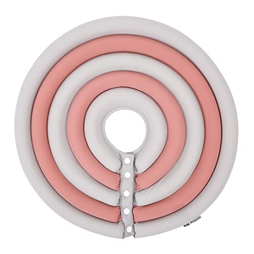 Sytaun Katze Schutzkegel Atmungsaktiv Leichter sauberer Langen Lebensdauer-Welpen-Katzen-Hals-Schutzkreis Elizabethan-Kragen für kleine Tiere Grau & Pink Xs. von Sytaun