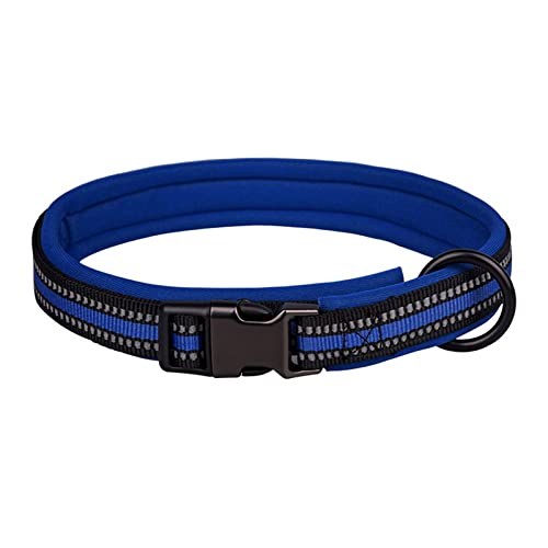 Sytaun Katzen Halsband bequem leicht zu tragende Schnalle reflektierende Schnalle Katze Hunde Halsband Harness Gürtel für den täglichen Gebrauch Blau M von Sytaun