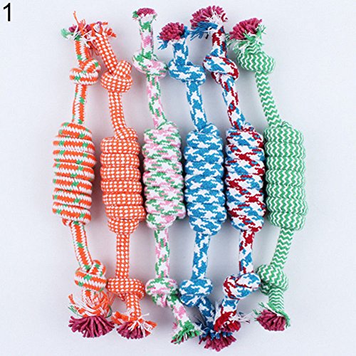 Sytaun Pet Chew Toy, Welpe Pet Dog Bunte Zahnärztliche Zahnen Gesunde Zähne Chew Training Play Ball Toy Geflochtener Knochen von Sytaun