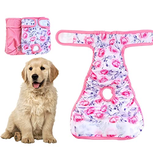 Sytaun Pet Dog-Dog-Belästigungs-Hosen Bequeme ausdrucks ichere Stoff Windeln für Haustiere Rosa S von Sytaun