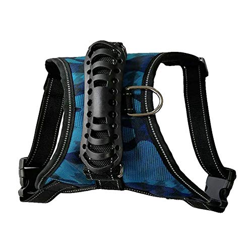 Sytaun Pet Dog Puppy Adjustable Star Breathable Handle Soft Harness Vest Chest Lake Blue M von Sytaun