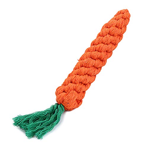 Sytaun Pet Dog Puppy Carrot Shape Cotton Rope Molar Tooth Cleaning Chew Training Carrot von Sytaun