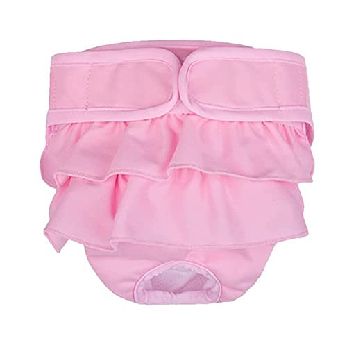 Sytaun Pet Slips Windel Nicht schrumpfende Bequeme elastische Hunde belästigung Physio logische Hosen Welpen kostüm Rosa 2XL von Sytaun