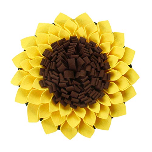 Sytaun Snuffle Mat Hunde-Schnüffelmatte in Sonnenblumenform, Welpentraining, Schnüffeldecke, Haustier, Sonnenblumen von Sytaun