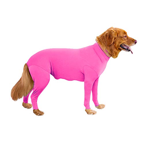 Winterpullover für Hunde und Katzen, warme Kleidung, elastisch, warm, Nachtwäsche, Einteiler, waschbar, Sportbekleidung, Haustiertuch für Katzen oder Hunde in der kalten Jahreszeit – Rosenrot XL von Sytaun