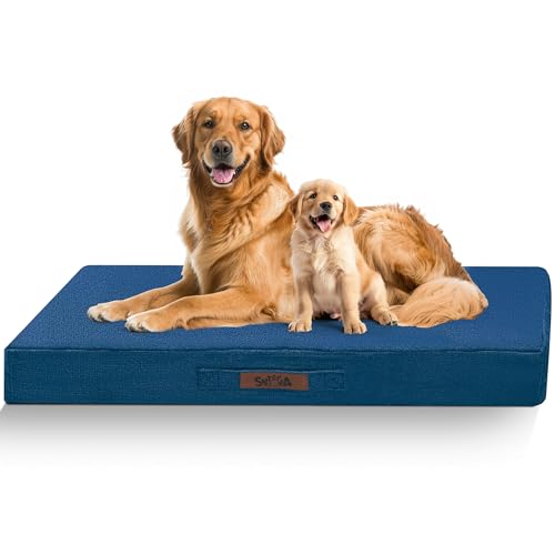 Sytopia Hundebett Grosse Hunde Orthopädisches Hundebett Waschbar Hundekissen Hundebett Outdoor Wasserdicht Rutschfeste Unterseite Atmungsaktiv Braun 107x75x10cm MM-SYT von Sytopia