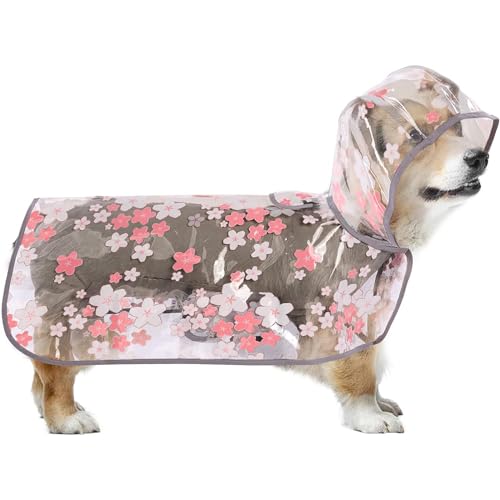 Hunde-Regenmantel, wasserdichte Hunde-Regenjacke, reflektierender Hunde-Regenmantel für große, mittelgroße und kleine Hunde, Poncho, Hunde-Kapuzenpullover von T'CHAQUE